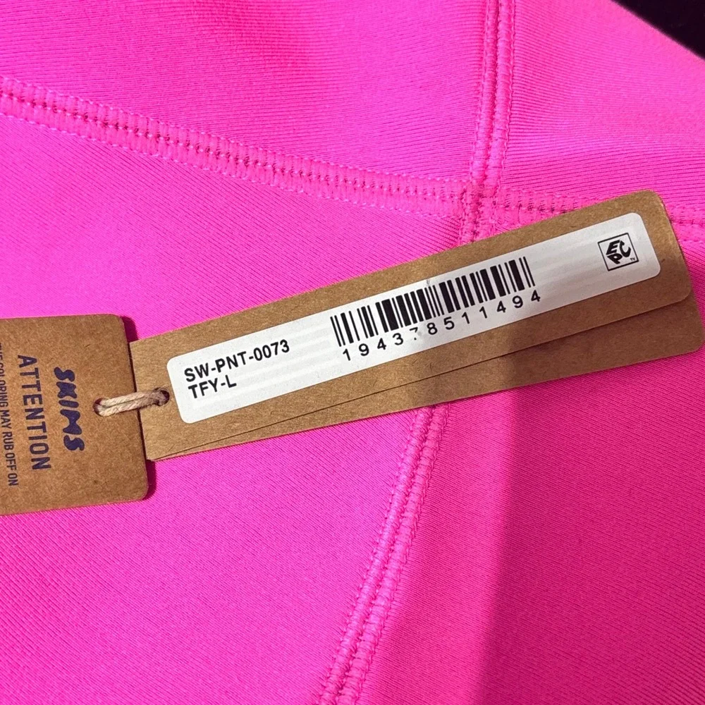 NWT Skims Sport Swim Pants Taffy Pink Neoprene High Rise Scuba Leggings Large